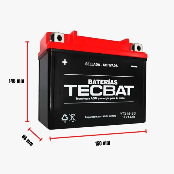 Batería YTX14-BS